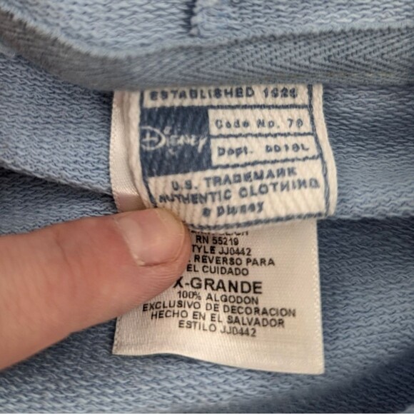 Disney Tinkerbell Blue Full Zip Sweatshirt Hoodie Women's Size S/M Kids XL - Picture 2 of 8